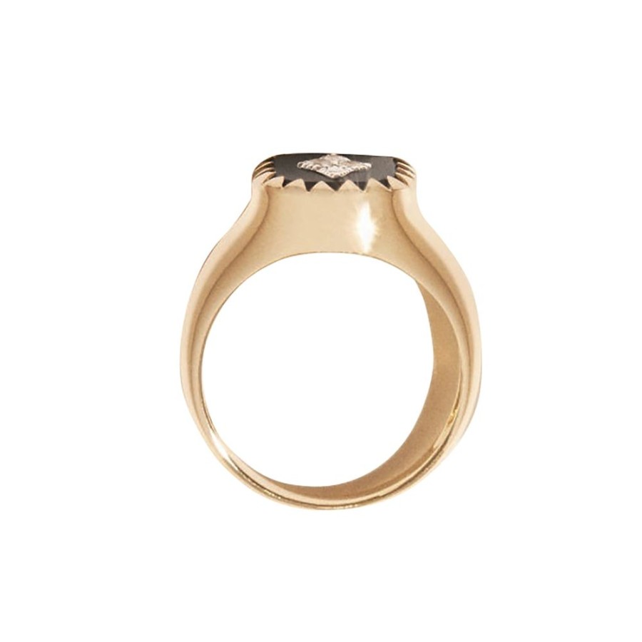 Jewelry Pascale Monvoisin | Black Pierrot Signet Ring