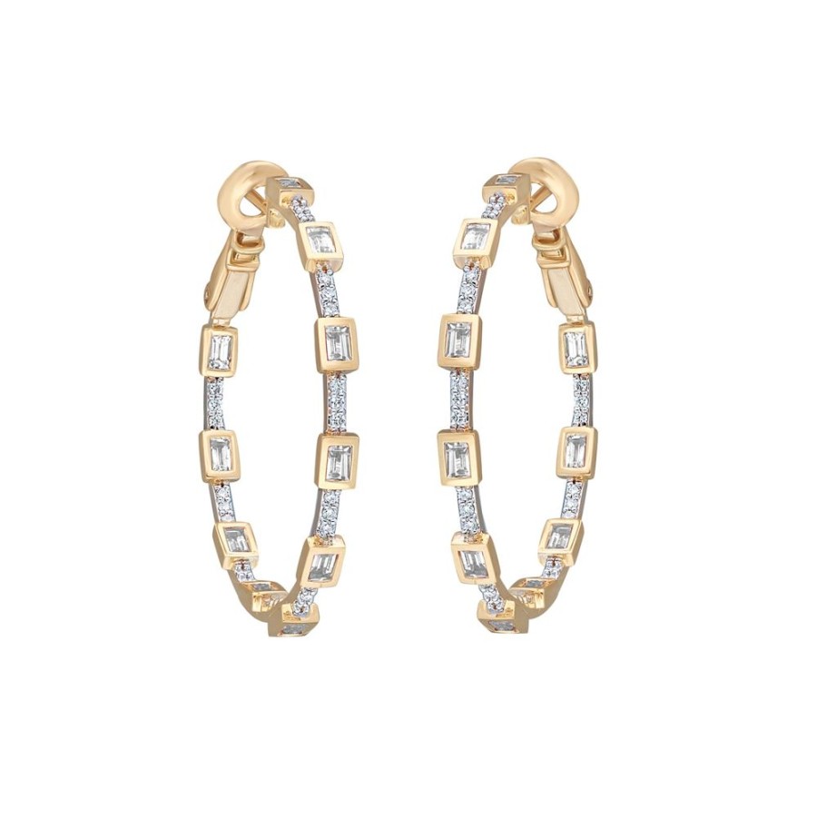 Jewelry Moksh | Paro Hoop Earrings - Diamond