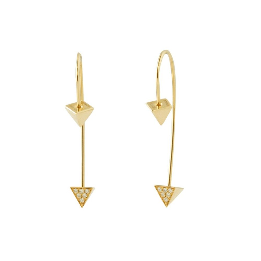 Jewelry Peruffo | Curved Square Earrings - Diamond