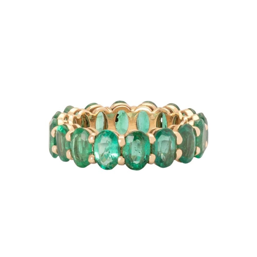 Jewelry SHAY | Oval Eternity Ring - Emerald