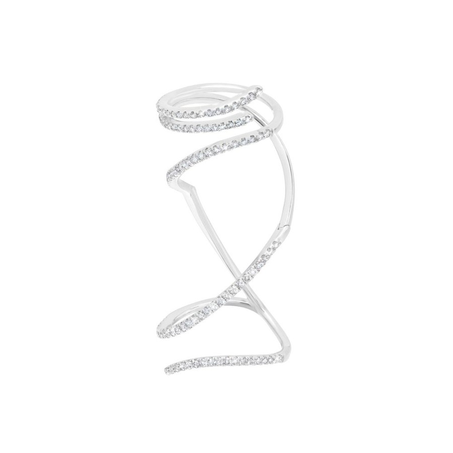 Jewelry Graziela | Mega Swirl Diamond Ring - White Gold