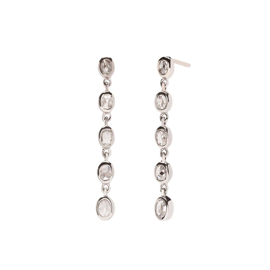 Jewelry Xiao Wang | Bridal Diamond Drop Earrings - White Gold