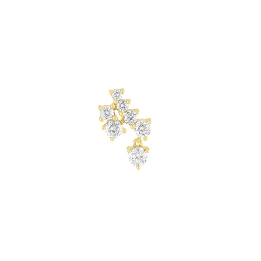 Jewelry EF Collection | Cluster Dangle Stud Earring - Right