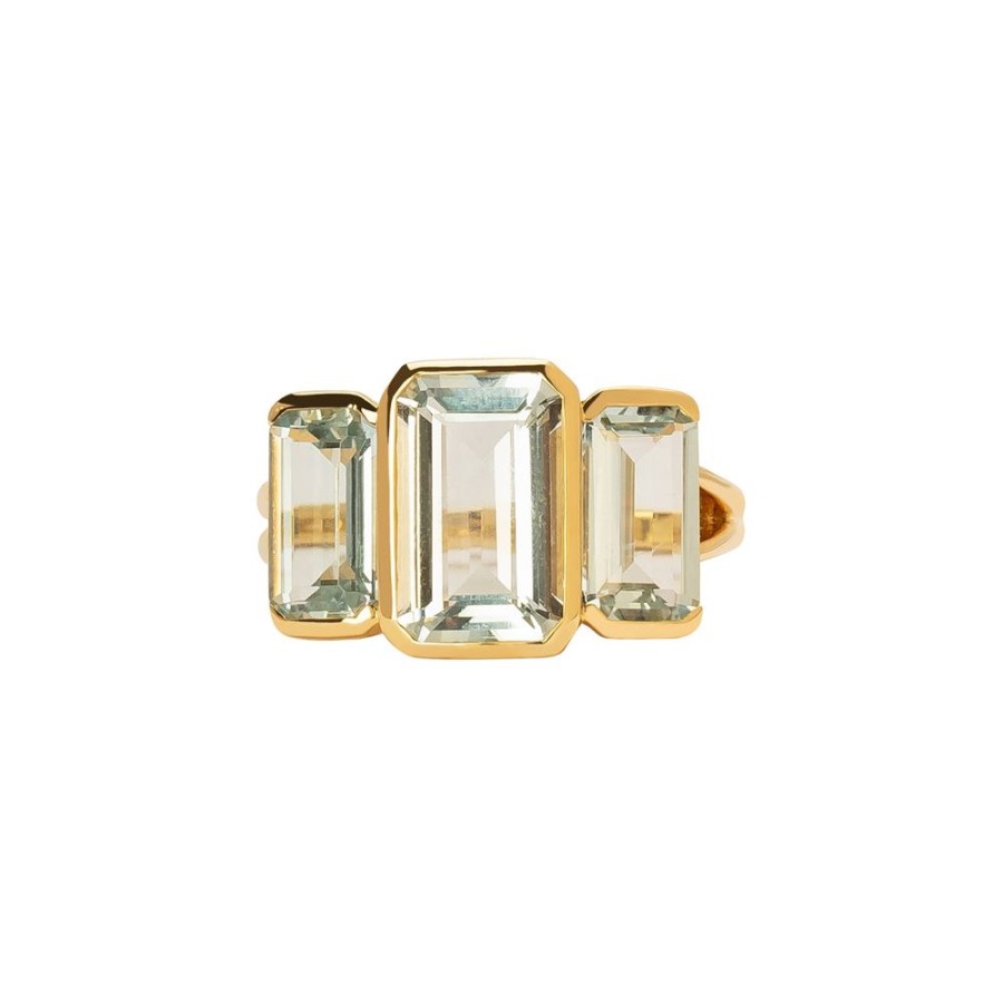 Jewelry YI Collection | Tonal Deco Supreme Ring - Aquamarine