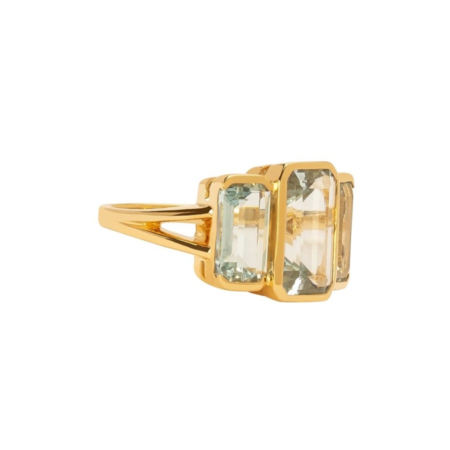 Jewelry YI Collection | Tonal Deco Supreme Ring - Aquamarine