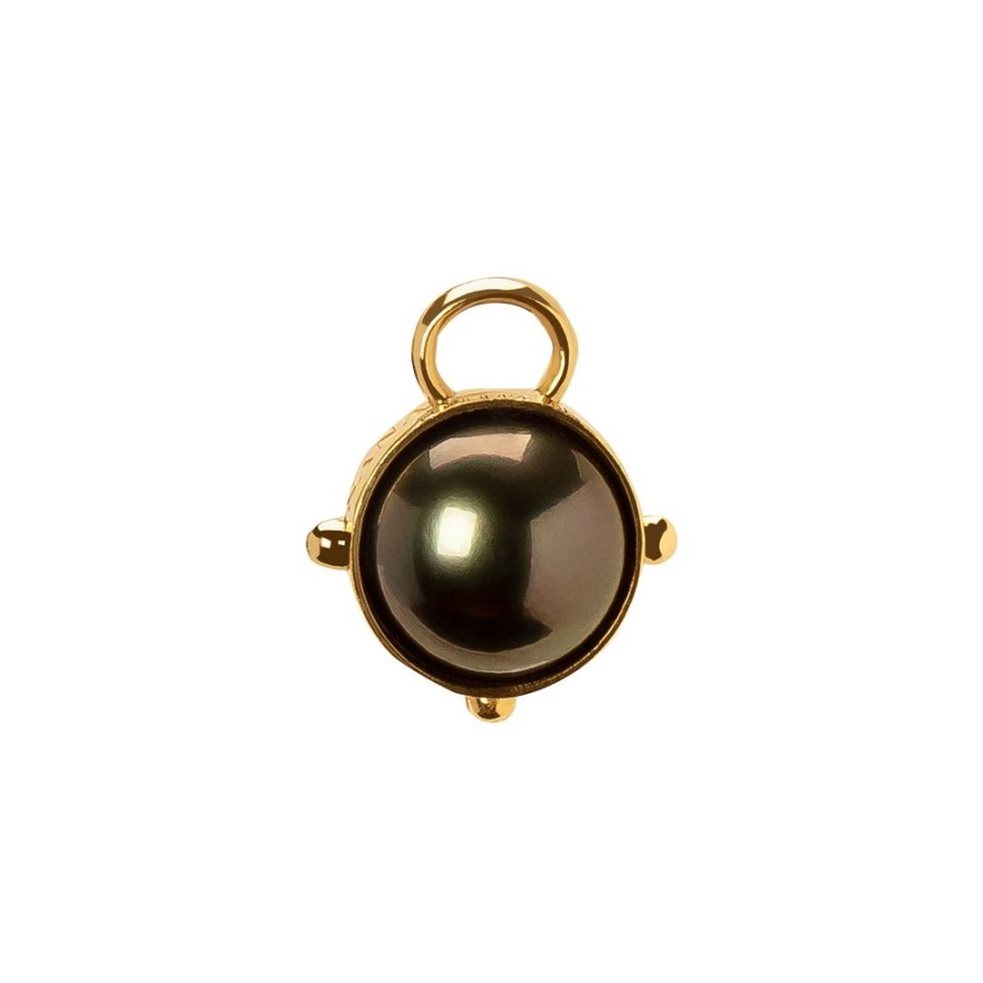 Jewelry Foundrae | Sana Tahitian Black Pearl Medallion - Small