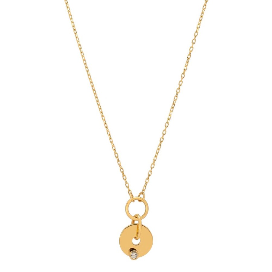 Jewelry Foundrae | Gold Diamond Disk Necklace