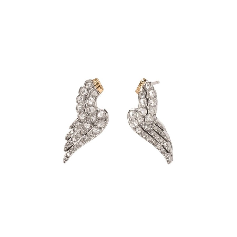 Jewelry Jenna Blake | Vintage Diamond Winged Small Earrings