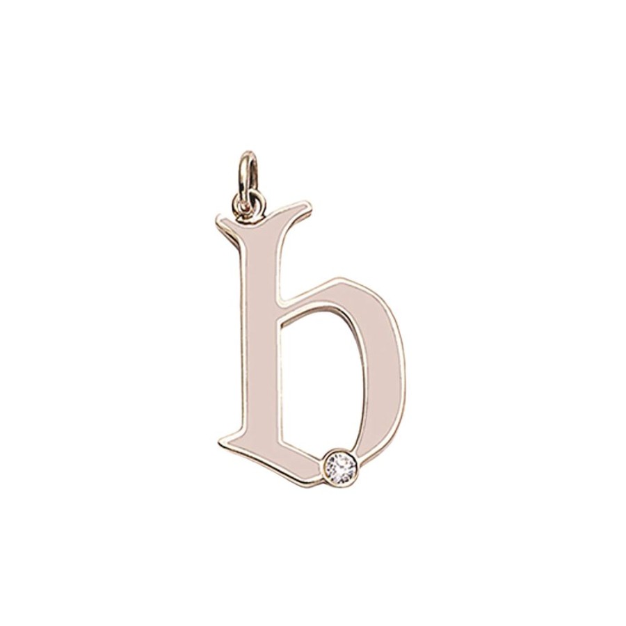 Jewelry Foundrae | Letter B Charm - Blush