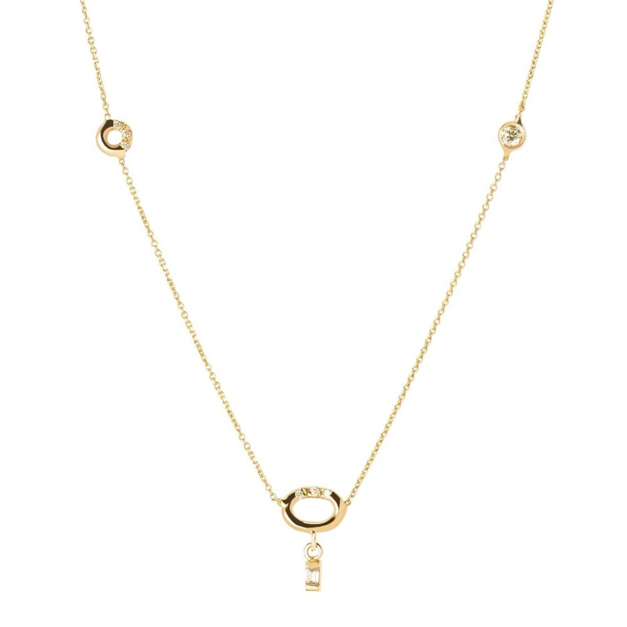 Jewelry Xiao Wang | Gravity Gold Oval Necklace