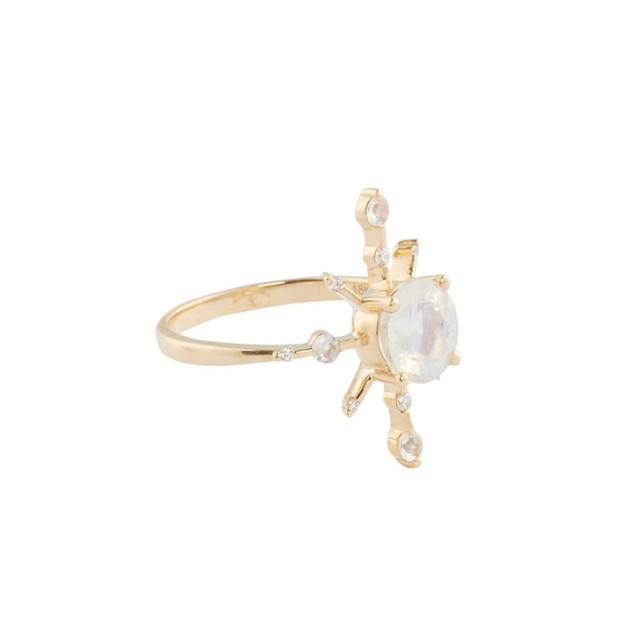 Jewelry YI Collection | Rainbow Moonstone Starburst Ring