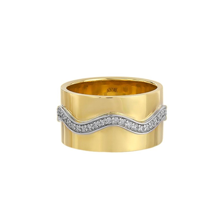 Jewelry Nancy Newberg | Cigar Band Diamond Wave Ring