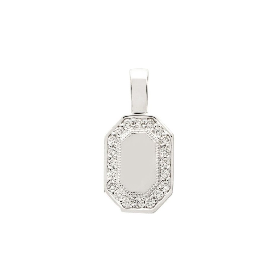 Jewelry Sethi Couture | P.S. Small Tag Diamond Charm - White Gold