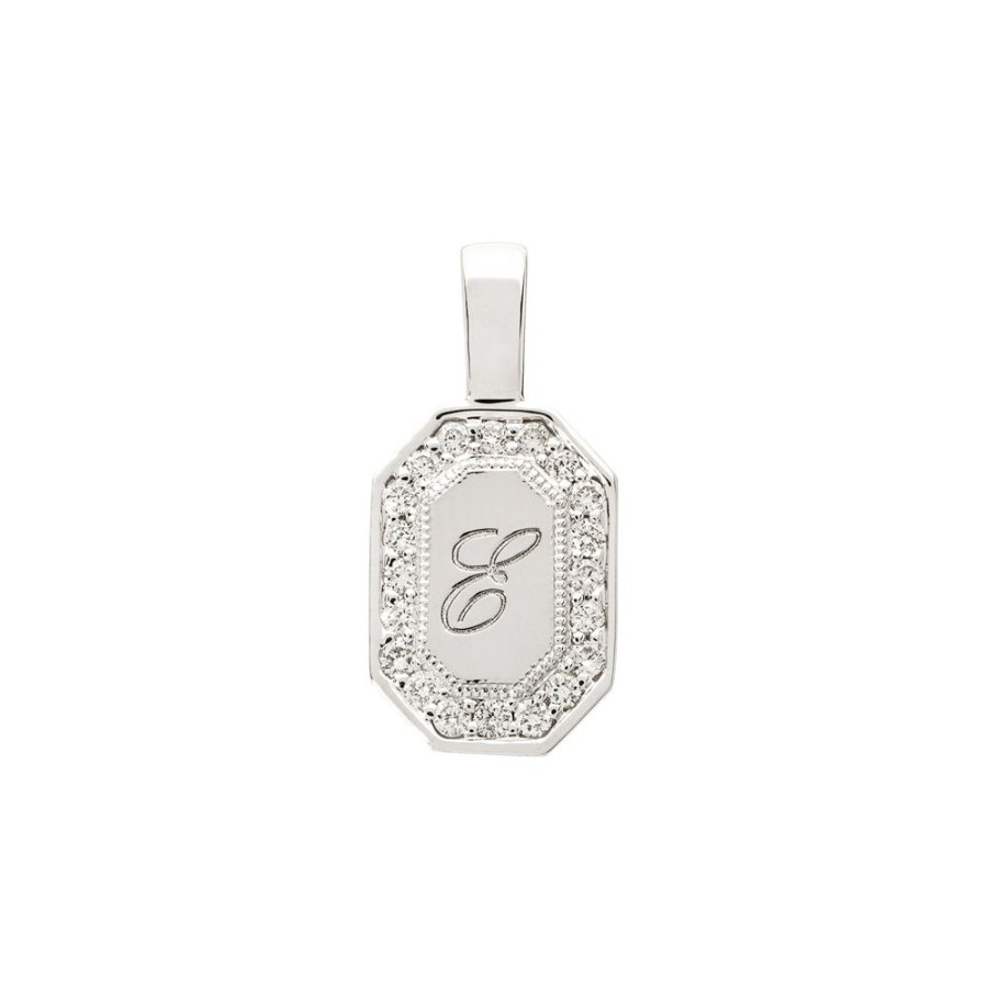 Jewelry Sethi Couture | P.S. Small Tag Diamond Charm - White Gold