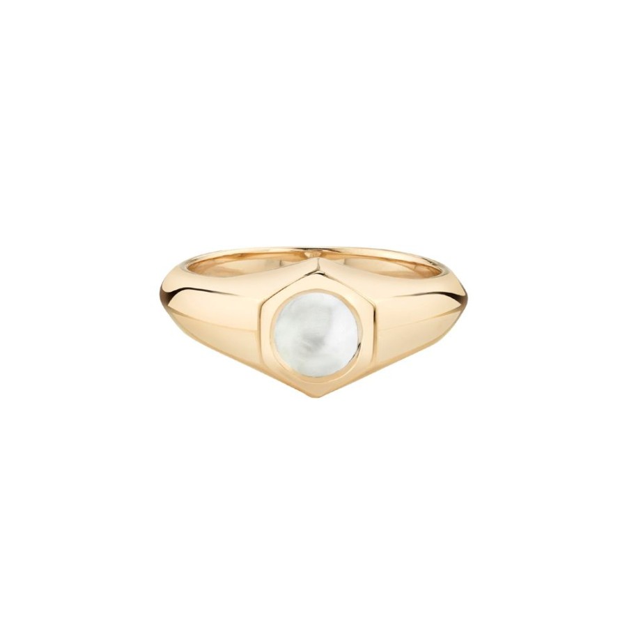 Jewelry Lizzie Mandler | Birthstone Signet Ring - June Pearl