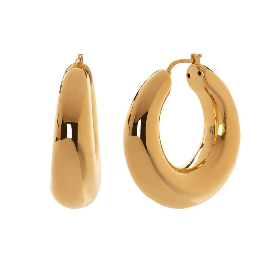 Jewelry BE Jewelry | Thick Crescent Italian Hoops