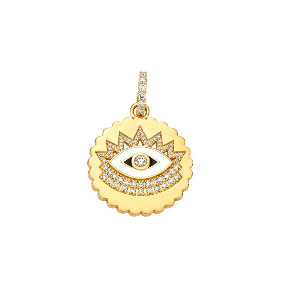 Jewelry Buddha Mama | Scalloped Evil Eye Pendant