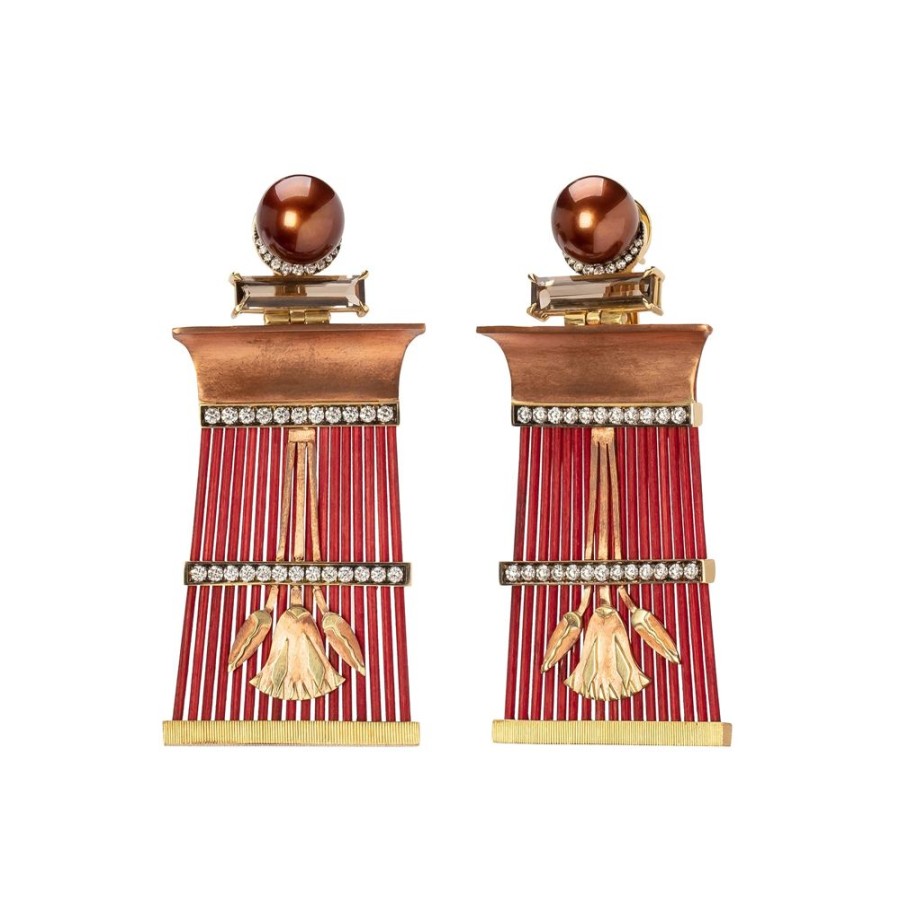 Jewelry Silvia Furmanovich | Bamboo Egypt Smoky Quartz Earrings