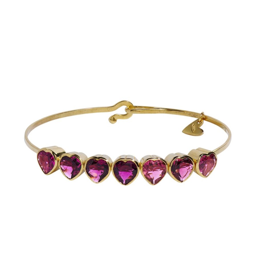 Jewelry Christina Alexiou | Seven Heart Bracelet - Pink Tourmaline