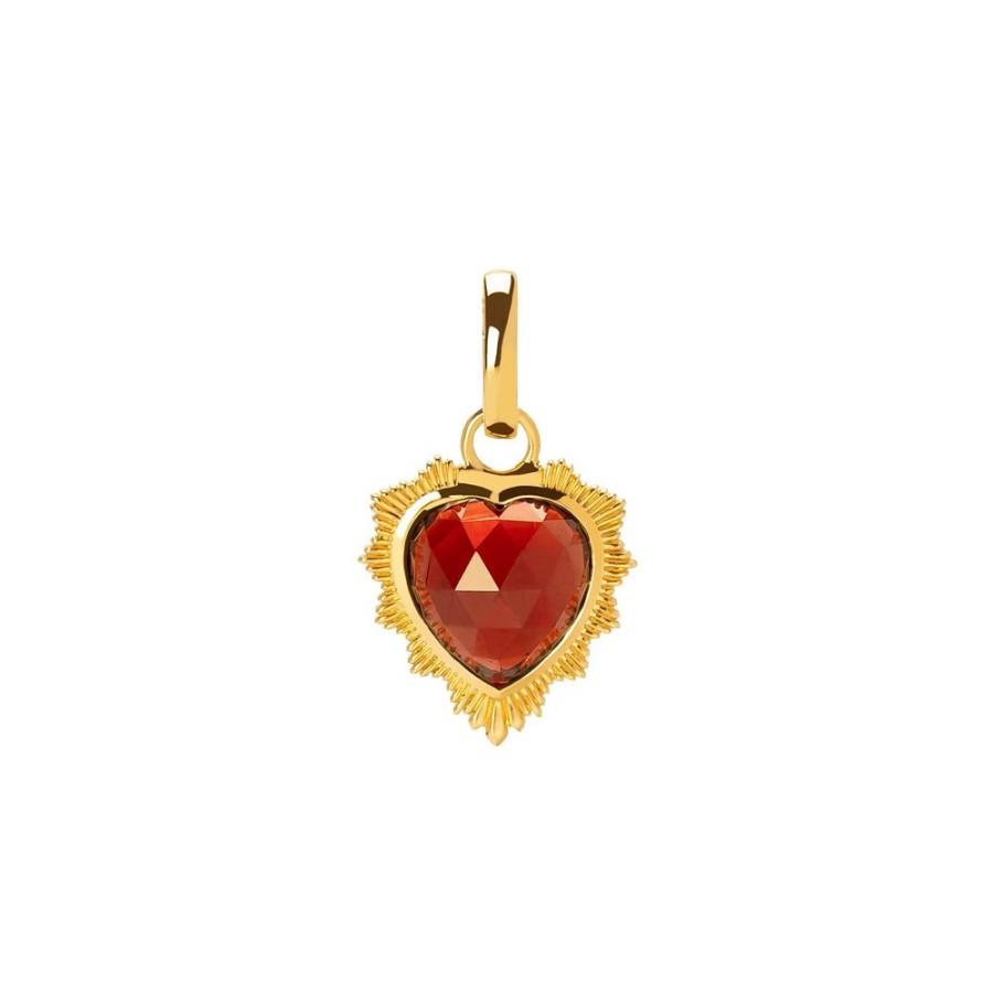 Jewelry Foundrae | Heart Medallion - Garnet