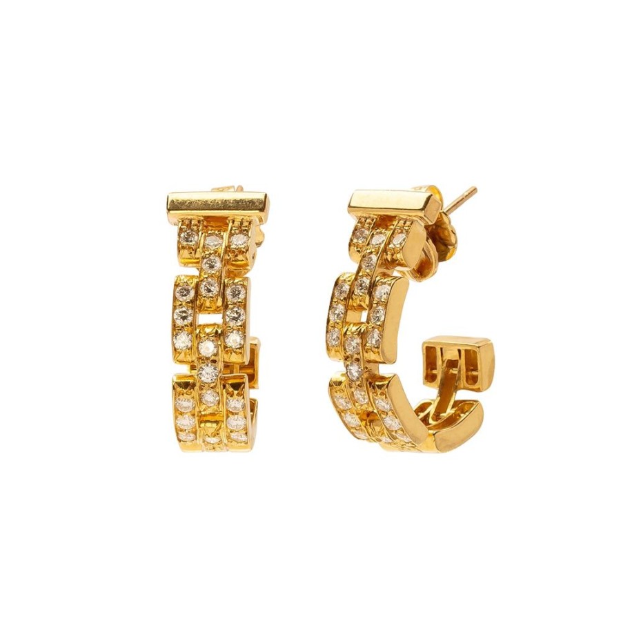 Jewelry Antique & Vintage Jewelry | Diamond Link Earrings