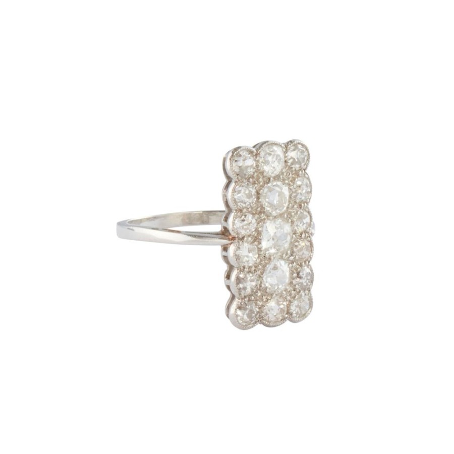 Jewelry Antique & Vintage Jewelry | Edwardian Rectangular Platinum Ring