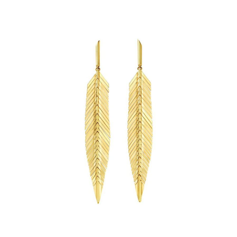 Jewelry Cadar | Medium Feather Earrings