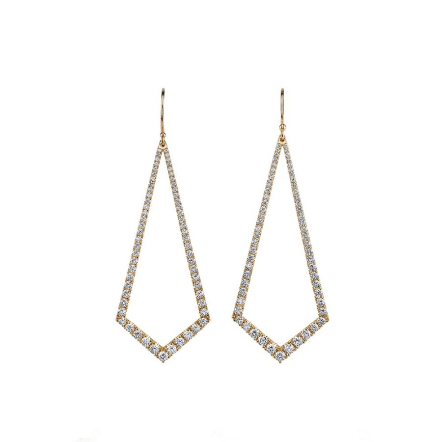 Jewelry Lizzie Mandler | Kite Diamond Chandelier Earrings - Yellow Gold