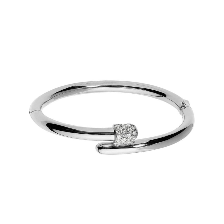 Jewelry Elior | Extrusion Bypass Pill Cuff - White Gold