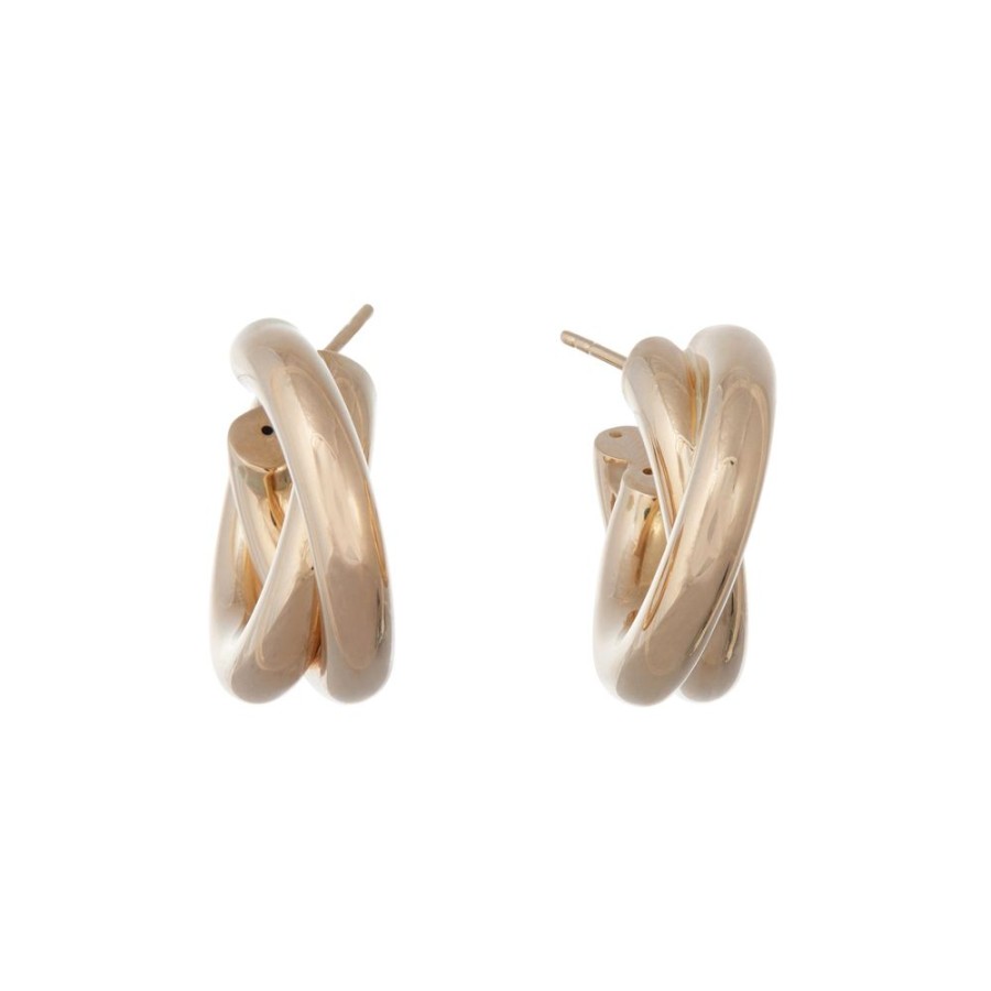 Jewelry Sidney Garber | Double Intertwined Hoop Earrings