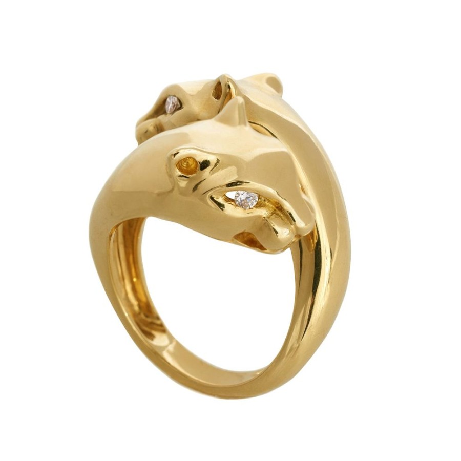 Jewelry Sidney Garber | Passionate Panther Ring - Yellow Gold