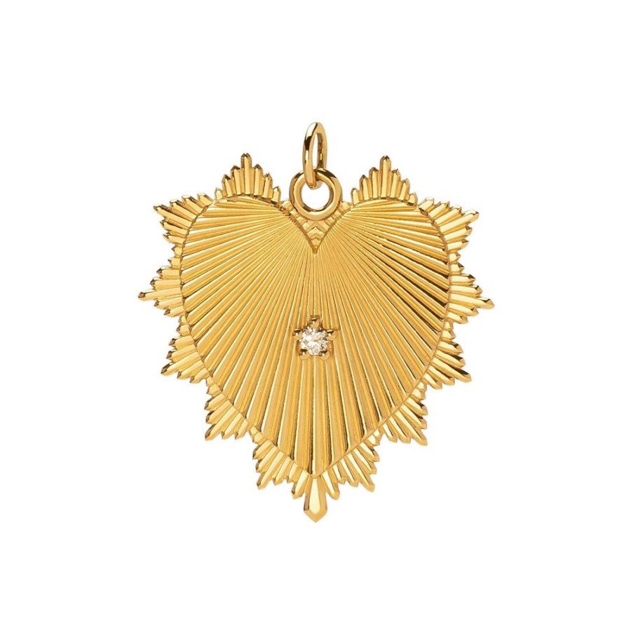 Jewelry Foundrae | Oversized Love Token Diamond Center Medallion