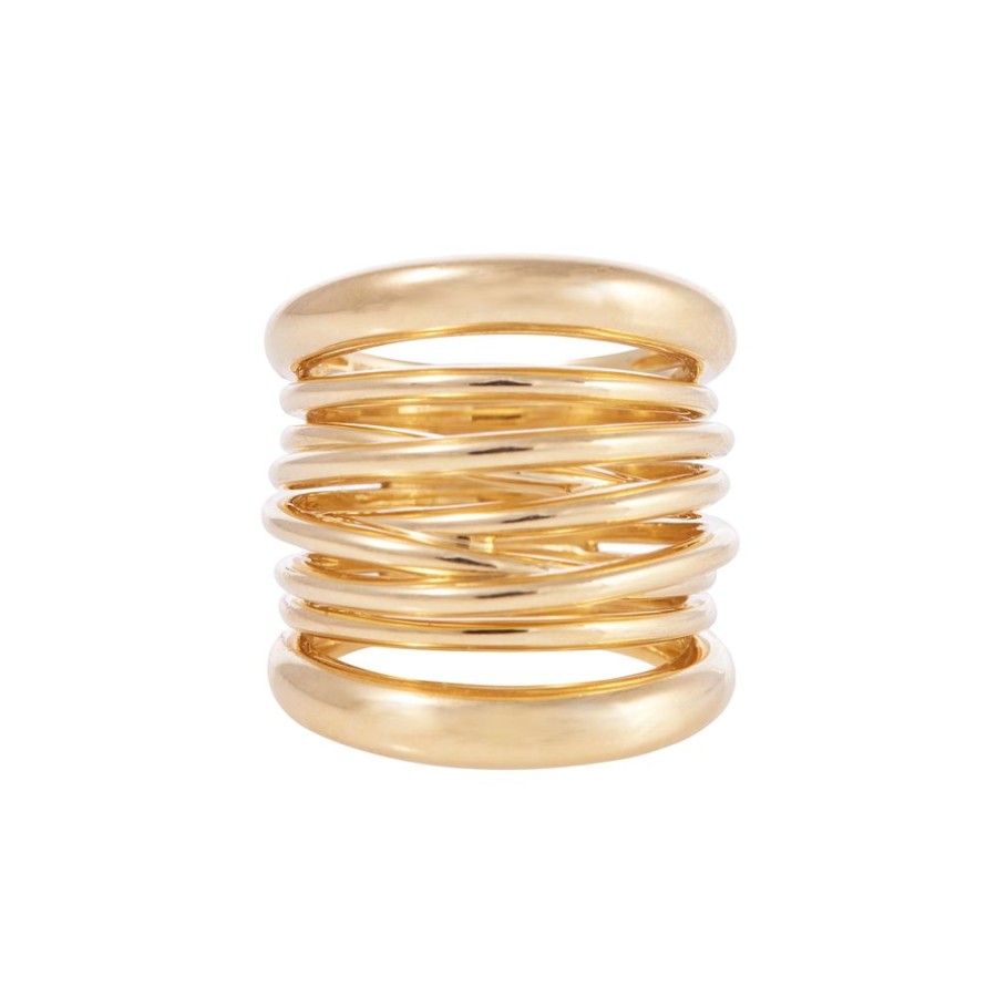 Jewelry Sidney Garber | Tall Scribble Ring - Yellow Gold