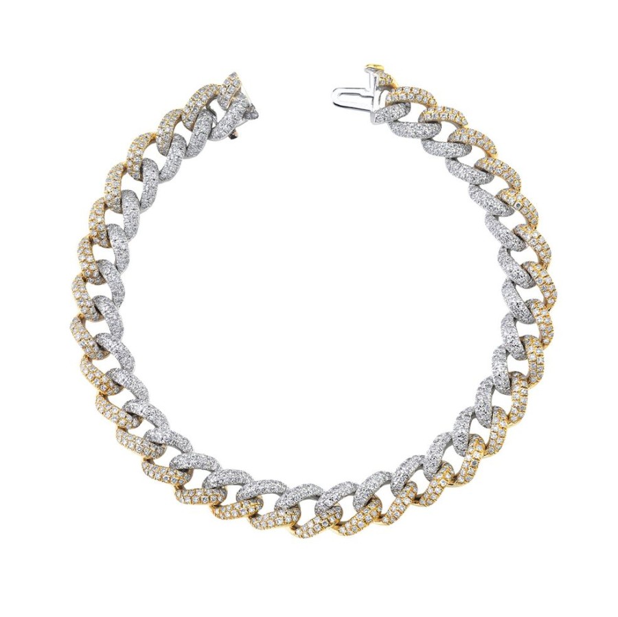 Jewelry SHAY | Medium Diamond Link Bracelet - 2-Tone