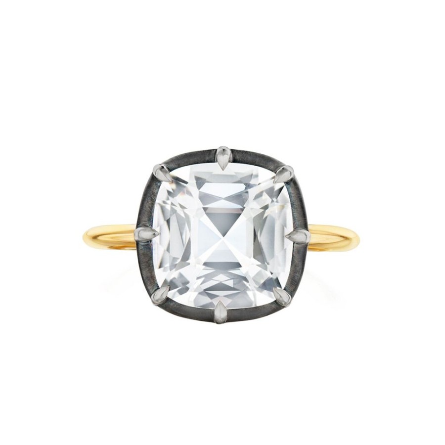 Jewelry Fred Leighton | Collet Cushion-Cut Ring - White Topaz