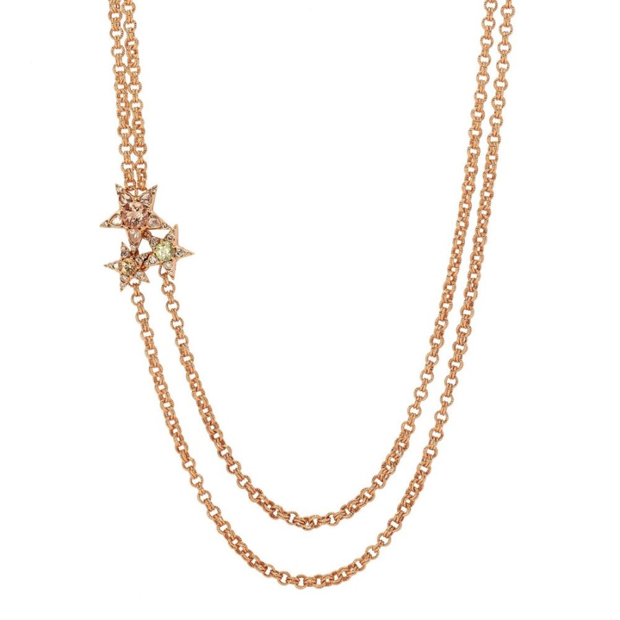 Jewelry Selim Mouzannar | Istanbul Tourmaline Double Chain Necklace - Rose Gold