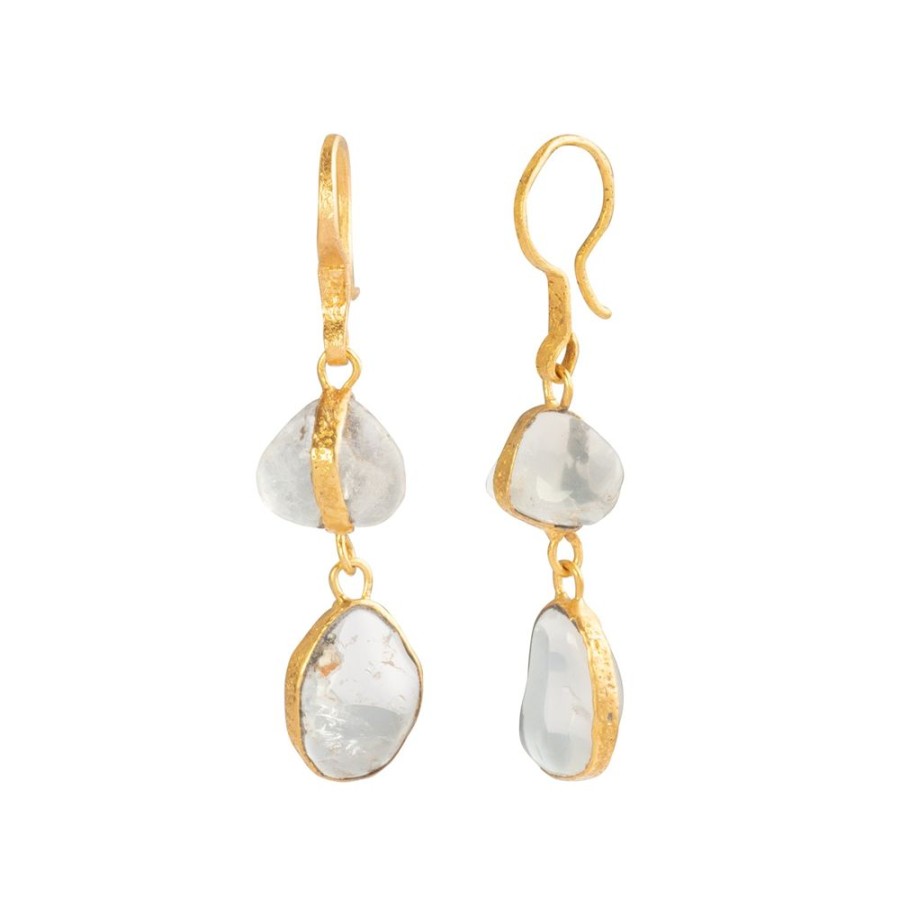 Jewelry Lou Zeldis & Liz Marx Studios | Crystal Quartz 2 Drop Earrings