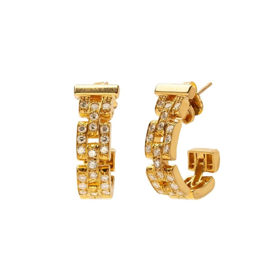 Jewelry Antique & Vintage Jewelry | Diamond Link Earrings