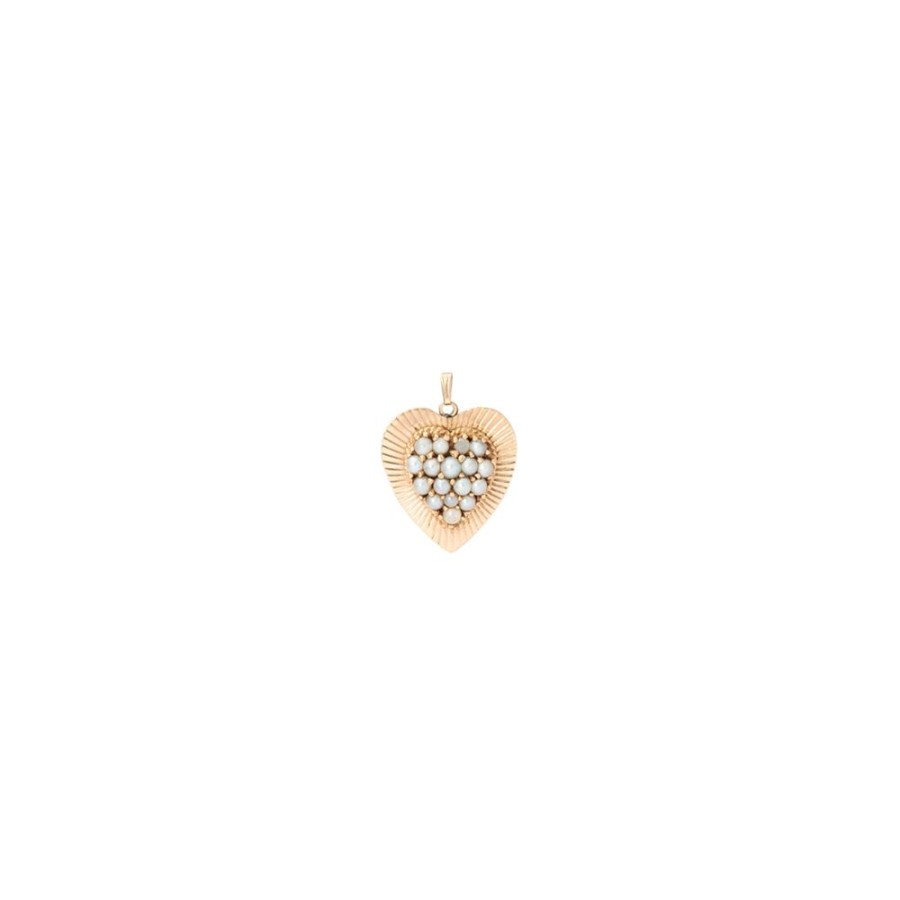 Jewelry Antique & Vintage Jewelry | Pearl Heart Charm