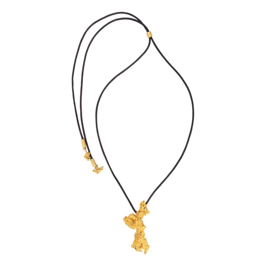 Jewelry Lisa Eisner Jewelry | Adjustable Hopper Gold Nugget Necklace