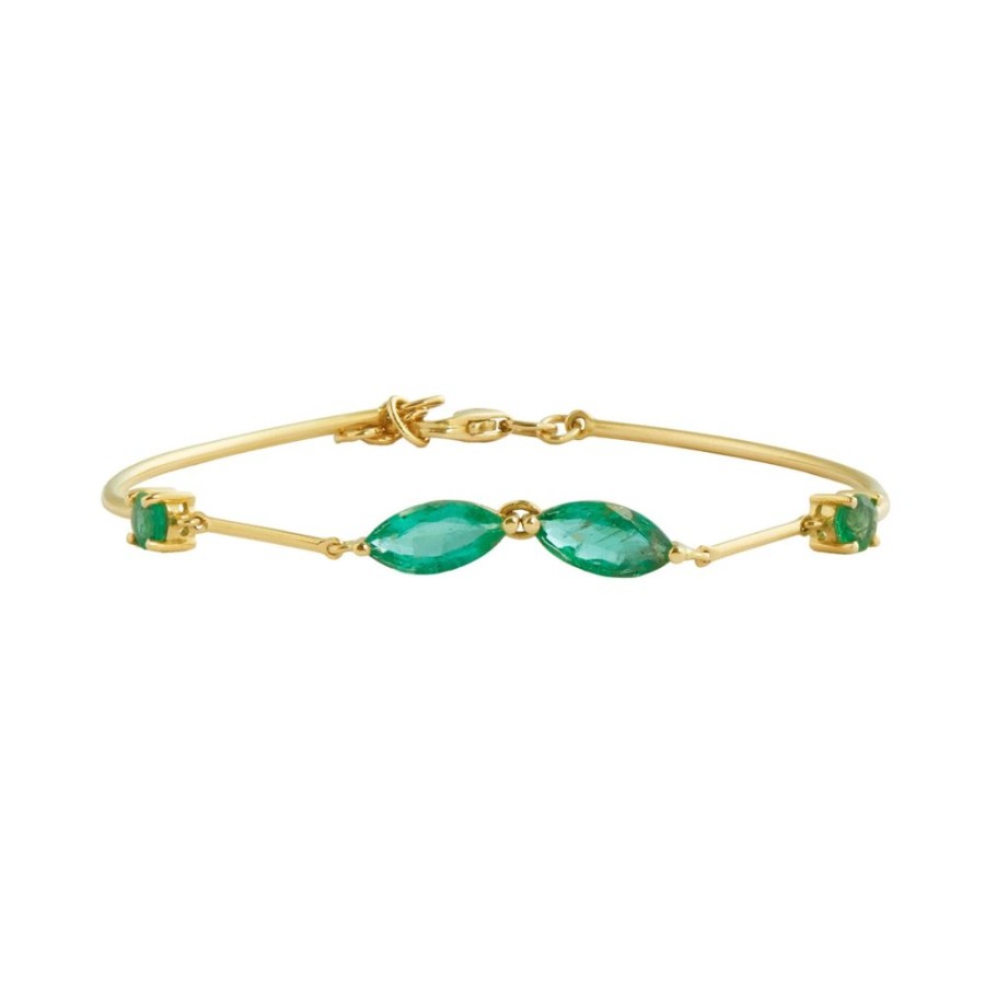 Jewelry YI Collection | Emerald Marquise Duo Bracelet