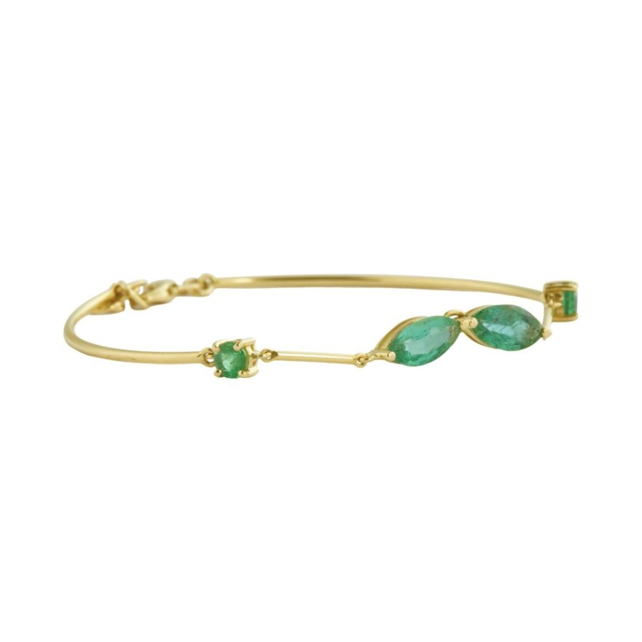 Jewelry YI Collection | Emerald Marquise Duo Bracelet