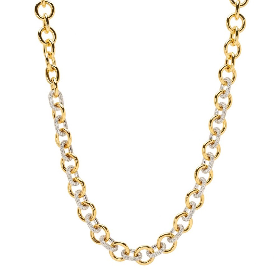 Jewelry Foundrae | Midsized Mixed Link Chain - Pave Diamond