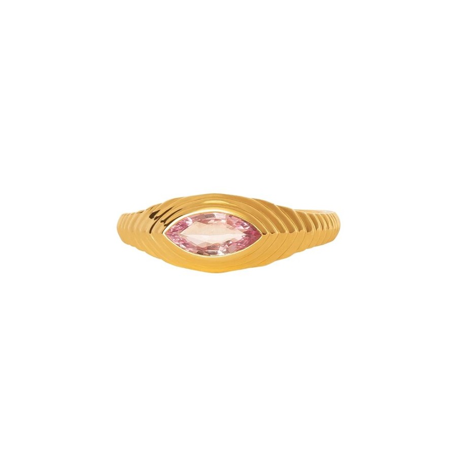 Jewelry YI Collection | Pyramid Eye Ring - Pink Sapphire