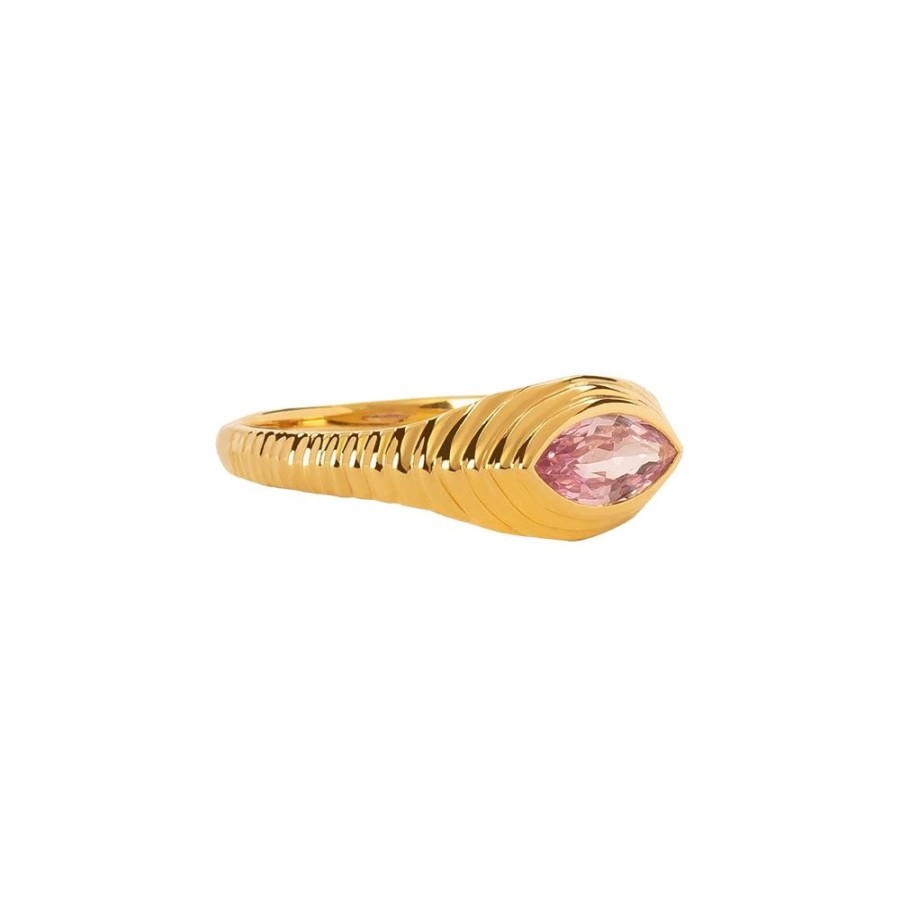 Jewelry YI Collection | Pyramid Eye Ring - Pink Sapphire