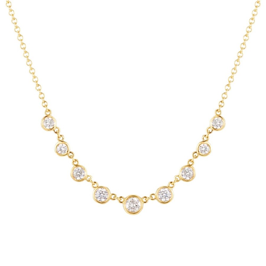 Jewelry Carbon & Hyde | Mini Starstruck Bezel Necklace - Yellow Gold