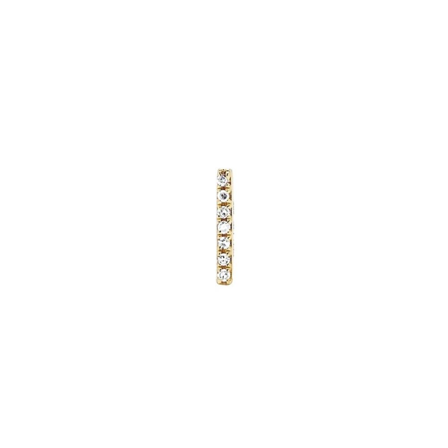 Jewelry EF Collection | Mini Bar Stud - Yellow Gold