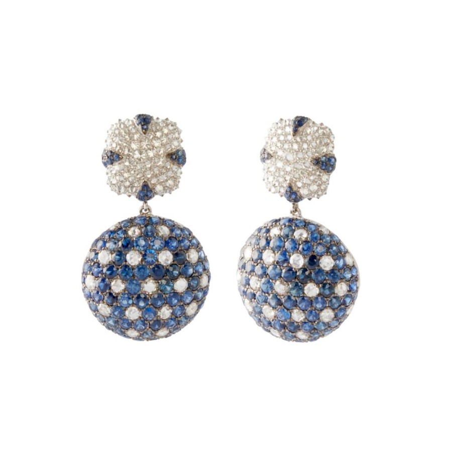 Jewelry Arunashi | Drop Earrings - Diamond And Sapphire