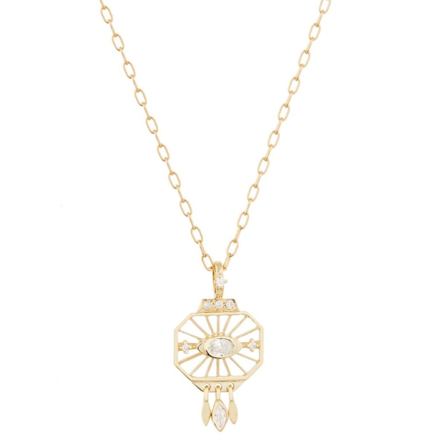 Jewelry Celine Daoust | Sun Eye Open Octagonal Chain Necklace