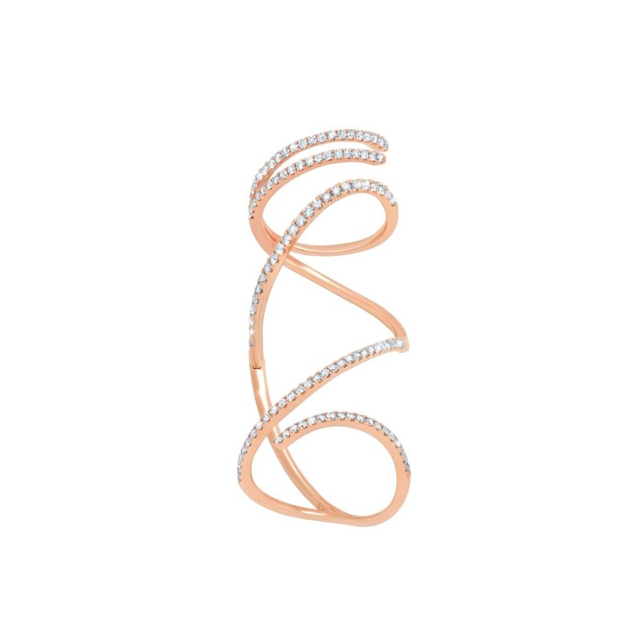 Jewelry Graziela | Mega Swirl Diamond Ring - Rose Gold